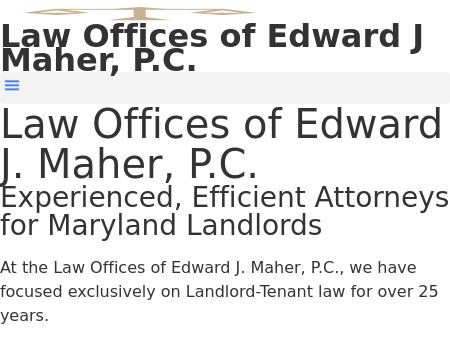 Law Offices of Edward J. Maher, P.C.