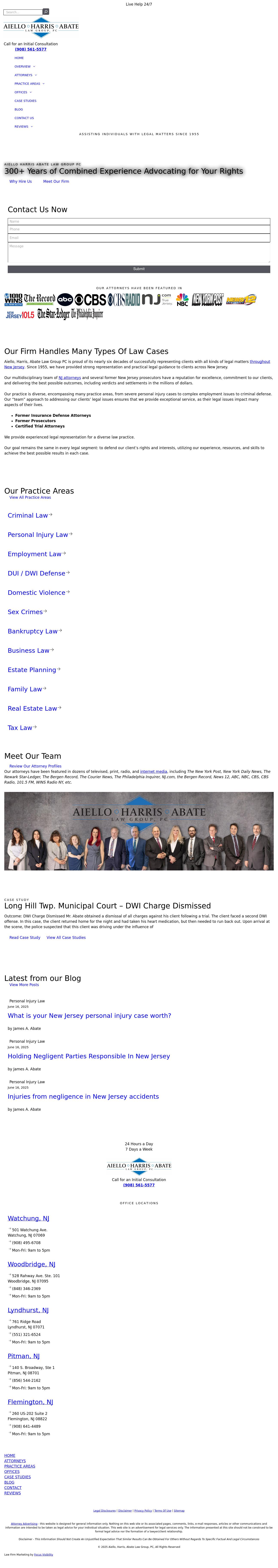 Aiello, Harris, Marth, Tunnero, Pastor & Schiffman, PC Attorneys At Law - Union NJ Lawyers