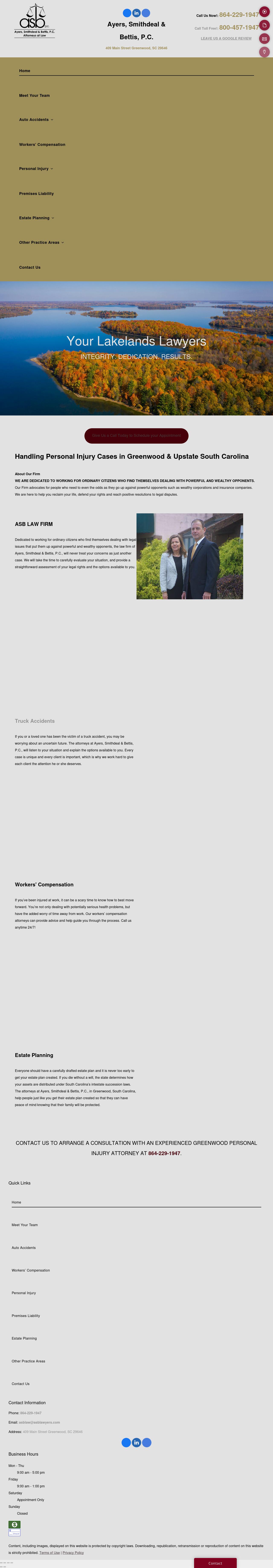 Ayers, Smithdeal & Bettis, P.C. - Greenwood SC Lawyers