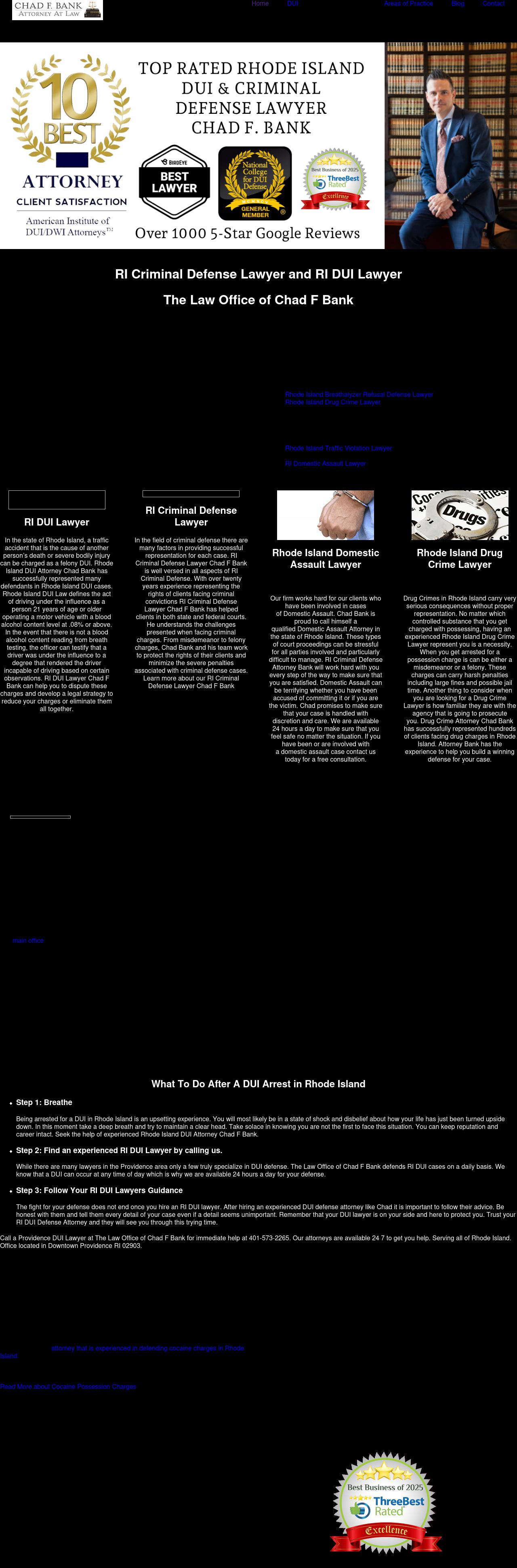 The Law Office of Chad F Bank - Providence RI Lawyers