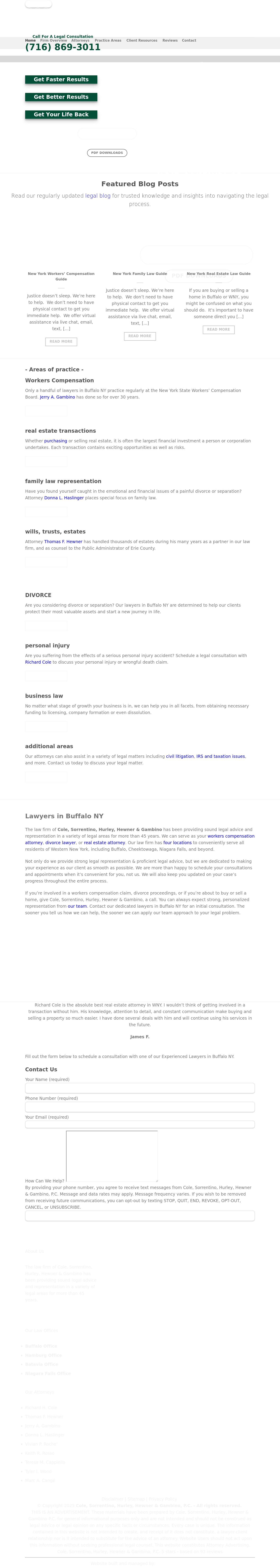 Cole, Sorrentino, Hurley, Hewner & Gambino, P.C. - Niagara Falls NY Lawyers