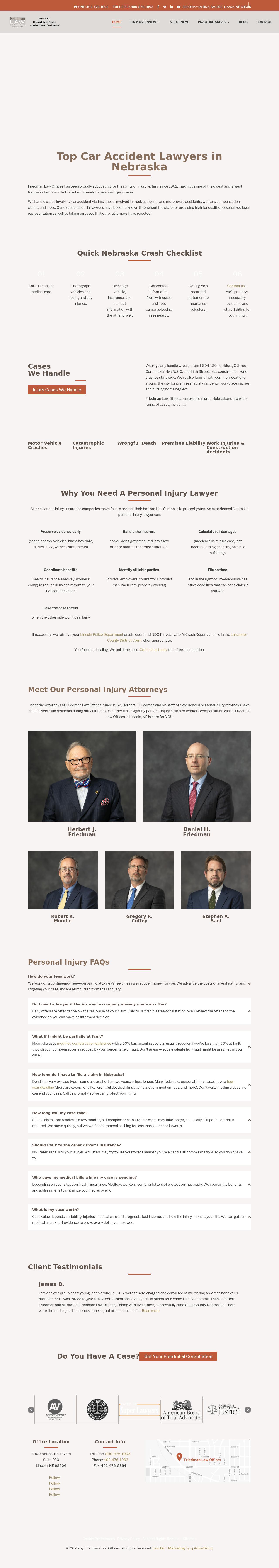 Friedman Law Offices, P.C., L.L.O. - Lincoln NE Lawyers