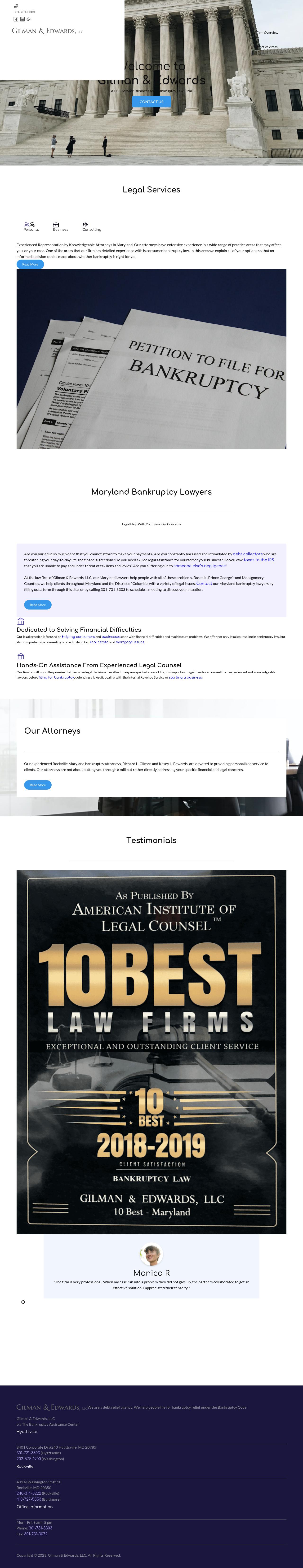 Gilman & Edwards LLC - Hyattsville MD Lawyers