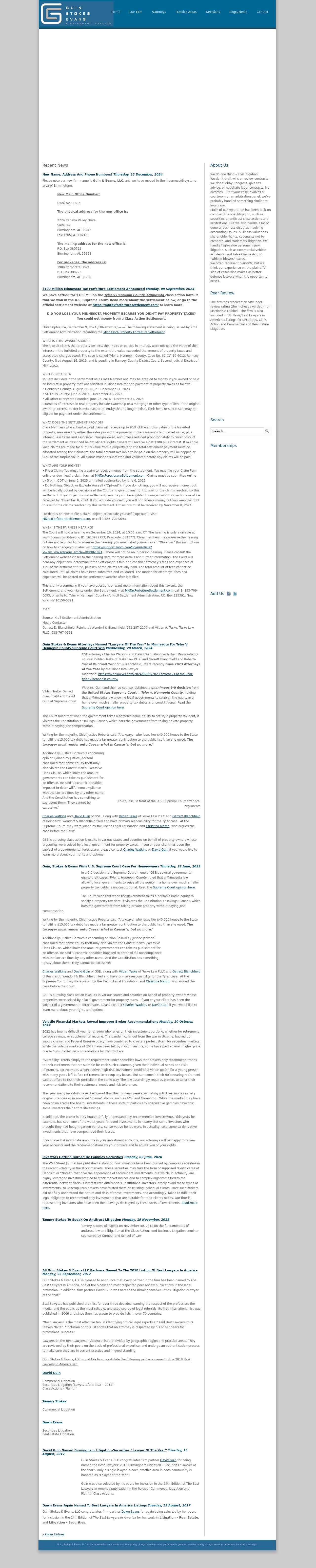 Guin, Stokes & Evans, LLC - Birmingham AL Lawyers