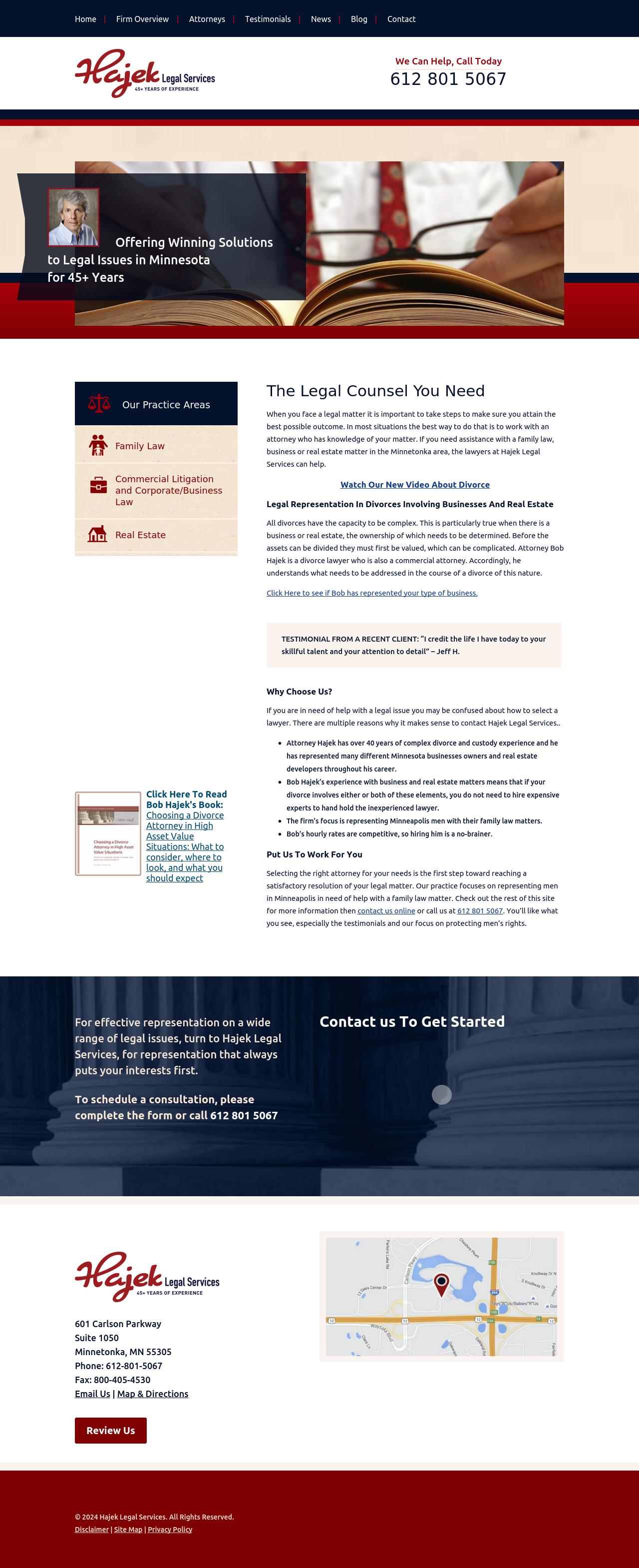 Hajek, Robert J. Esq.  - Minnetonka MN Lawyers