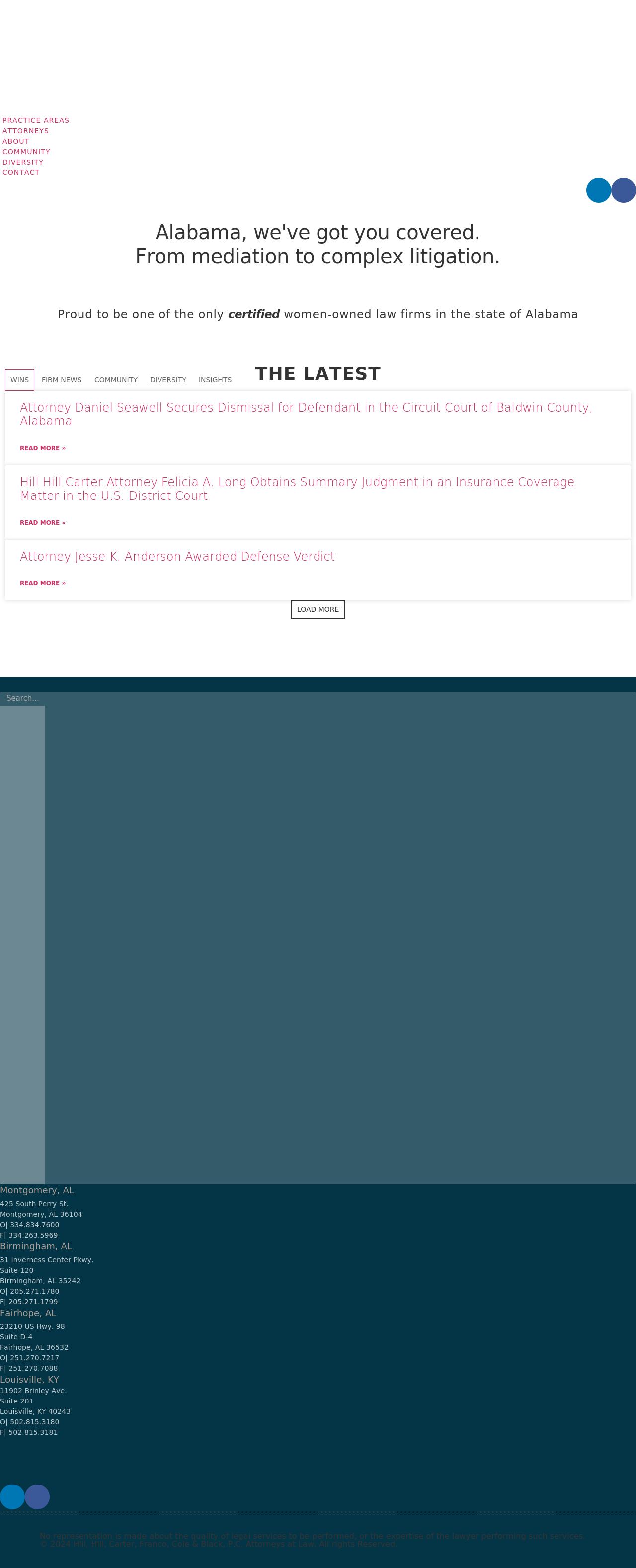 Hill Hill Carter Franco Cole & Black PC - Montgomery AL Lawyers