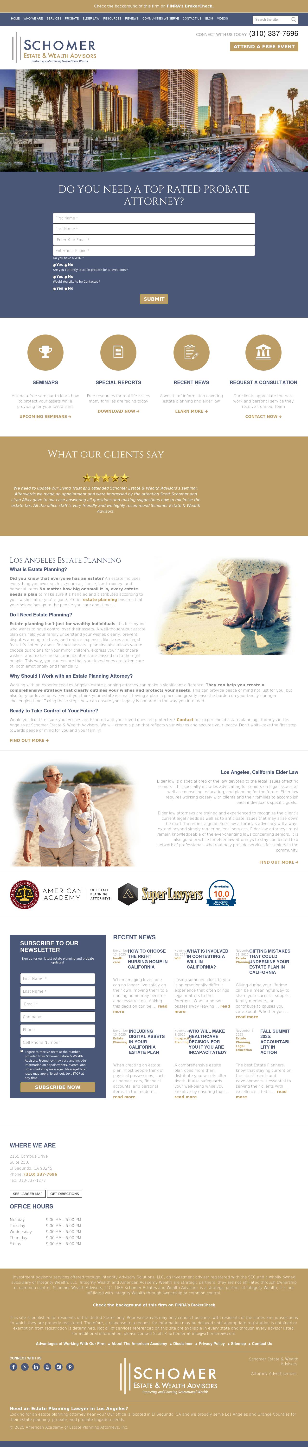 Schomer Estate & Wealth Advisors - El Segundo CA Lawyers