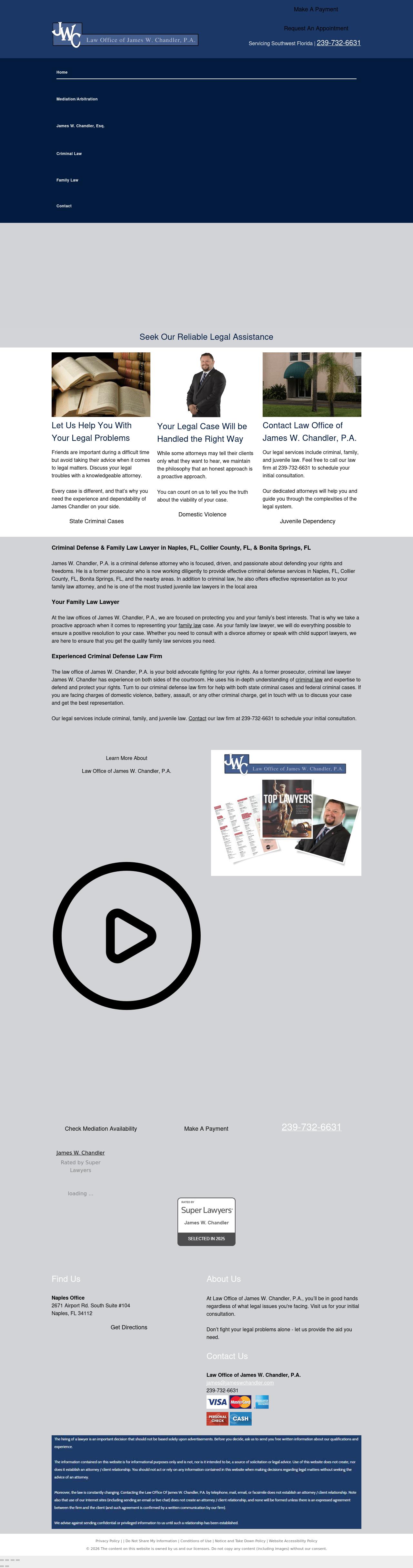 James W. Chandler Attorney at Law - Naples FL Lawyers
