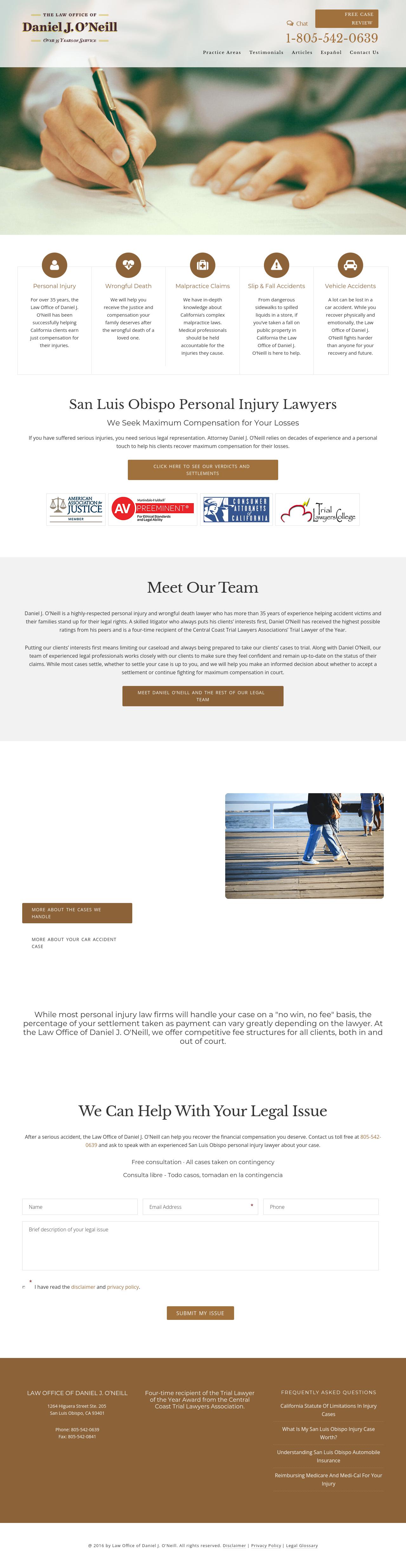 Law Office of Daniel J. O'Neill - San Luis Obispo CA Lawyers