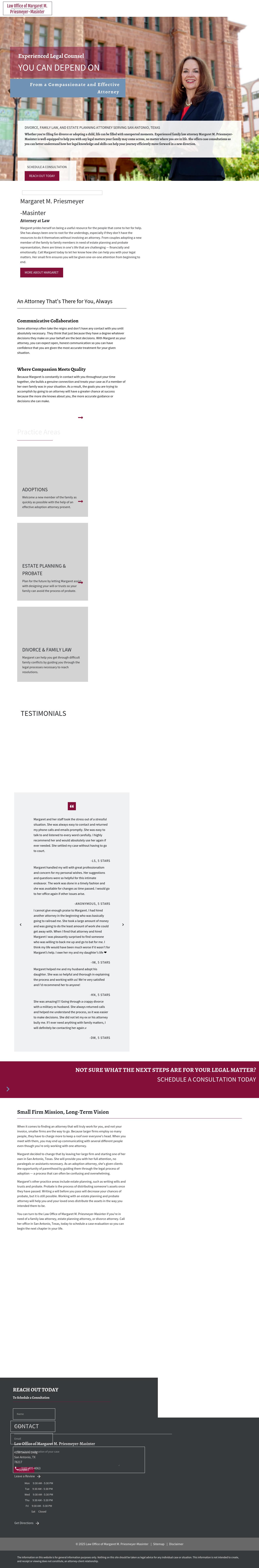 Law Office of Margaret M. Priesmeyer-Masinter - San Antonio TX Lawyers