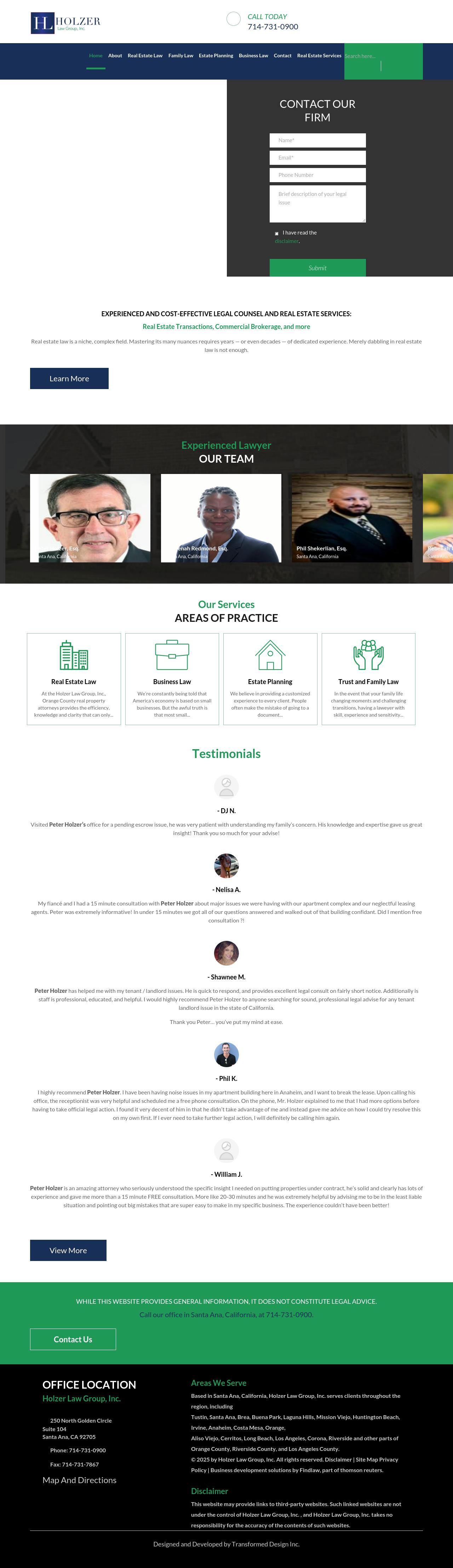 Law Office of Peter Holzer - Tustin CA Lawyers