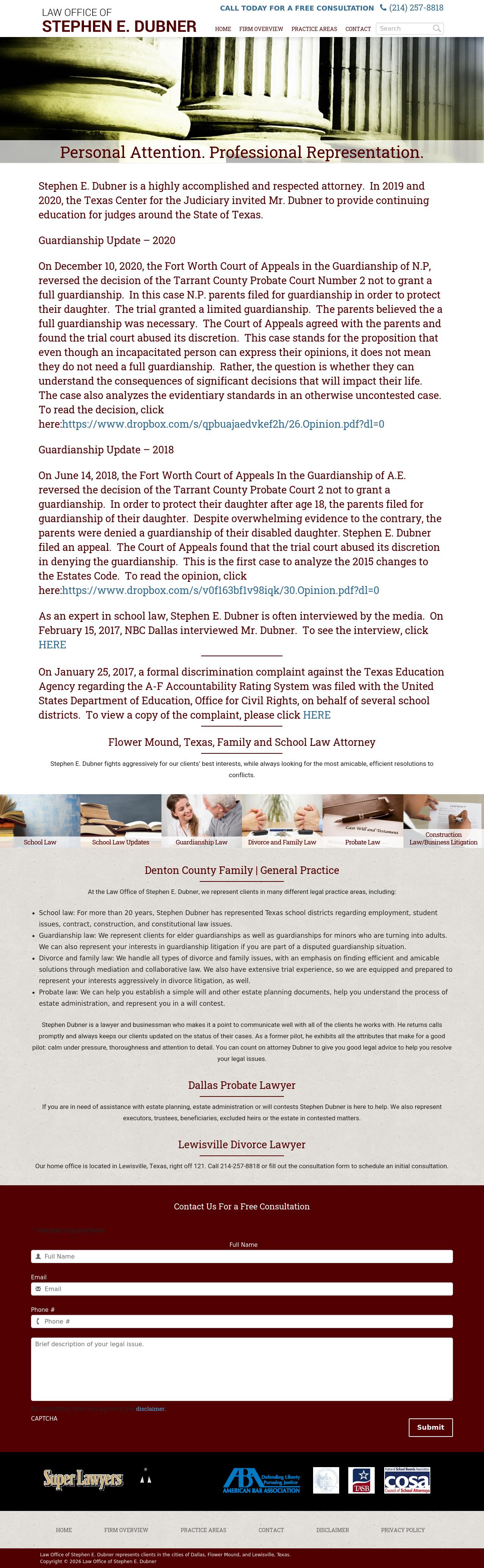 Law Office of Stephen E. Dubner - Flower Mound TX Lawyers