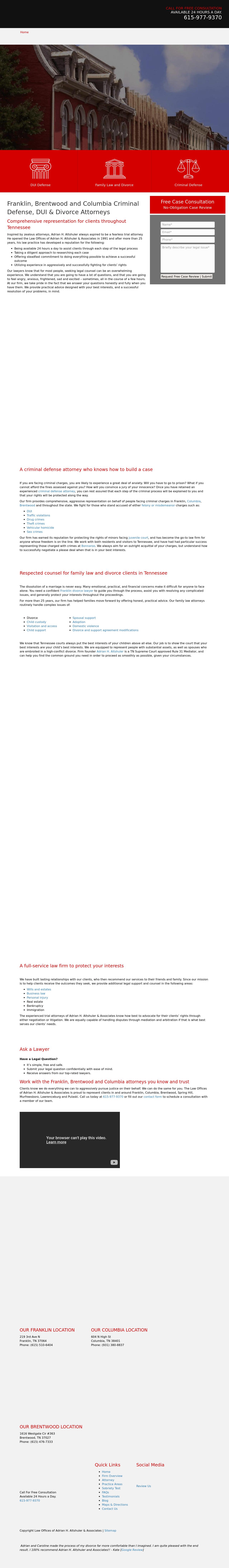 Law Offices of Adrian H. Altshuler & Associates - Brentwood TN Lawyers