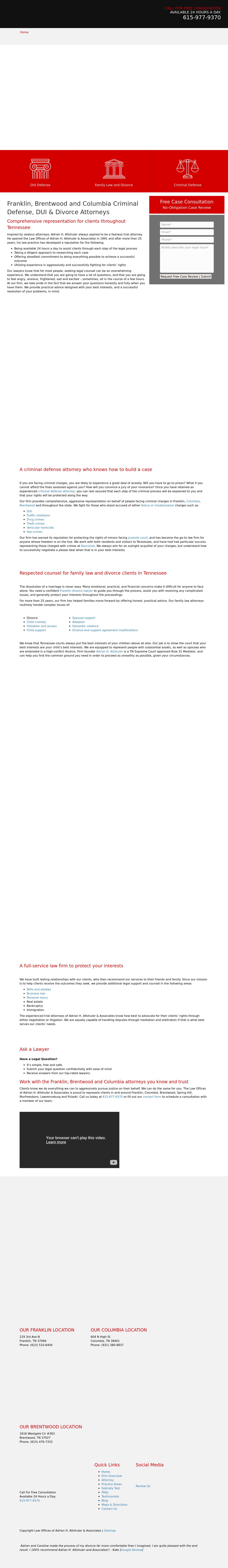 Law Offices of Adrian H. Altshuler & Associates - Franklin TN Lawyers