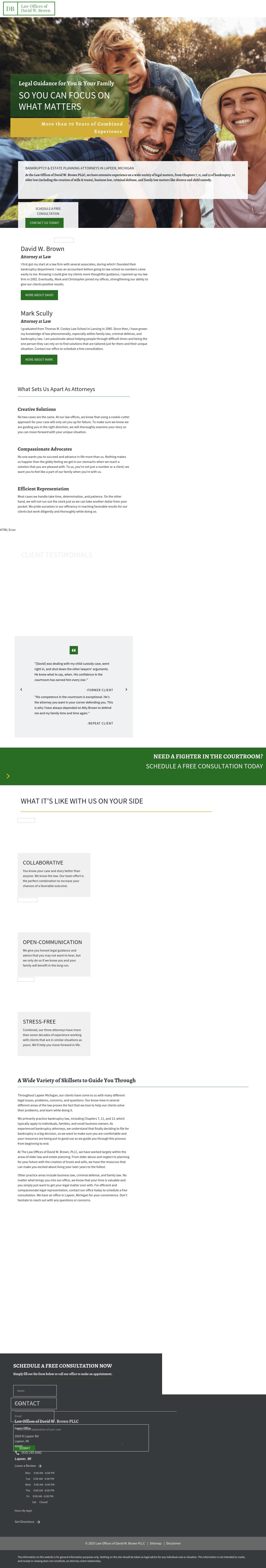 Law Offices of David W. Brown PLLC - Flint Township MI Lawyers