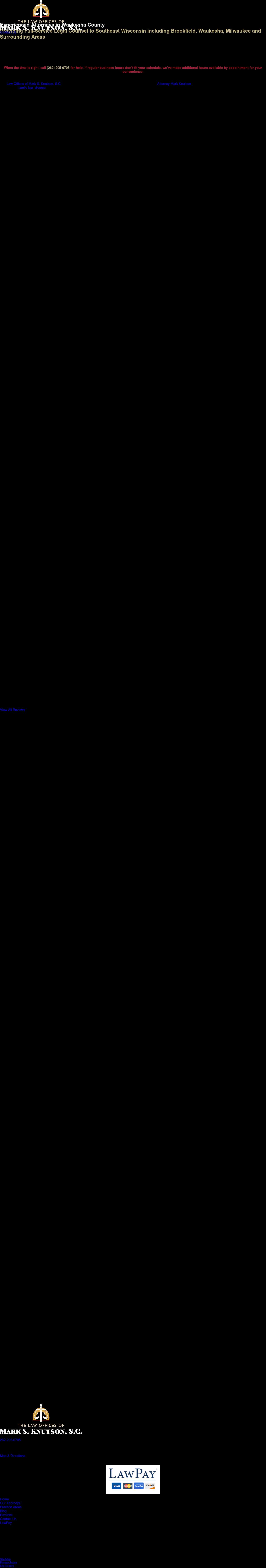 Law Offices Of Mark S. Knutson, S.C. - Brookfield WI Lawyers