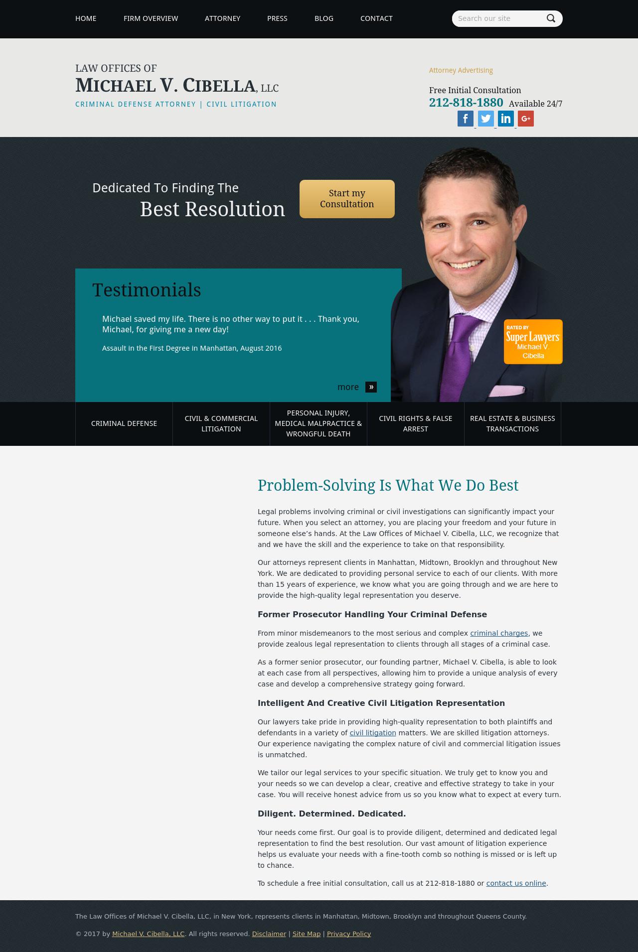 Law Offices of Michael V. Cibella, LLC - New York NY Lawyers