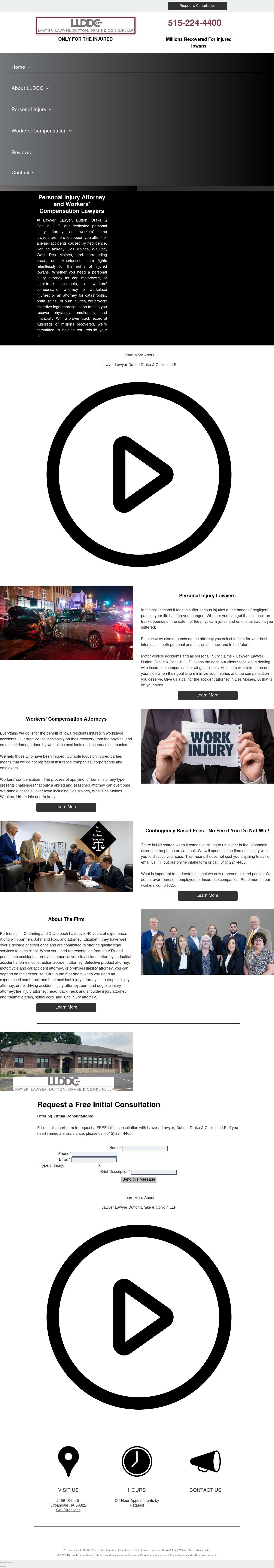 Lawyer, Lawyer, Dutton & Drake, L.L.P., Representing ONLY the Injured! - West Des Moines IA Lawyers