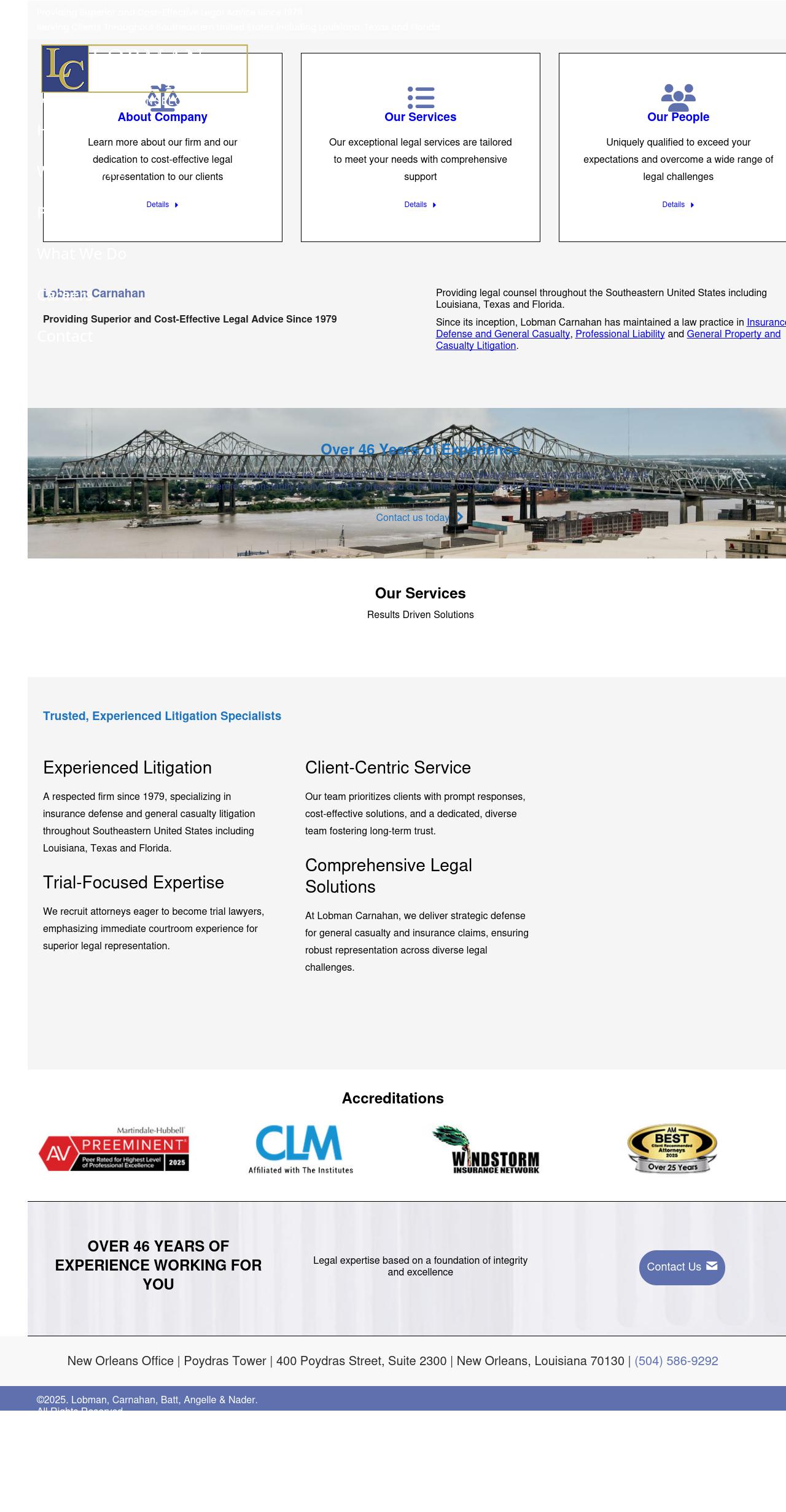 Lobman, Carnahan, Batt, Angelle & Nader, Attorneys at Law - New Orleans LA Lawyers