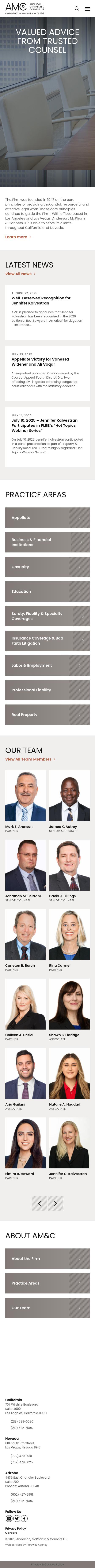 Anderson, McPharlin & Conners LLP - Ontario CA Lawyers