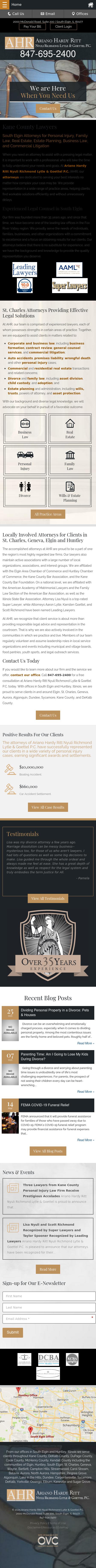 Ariano, Hardy, Nyuli, Johnson, Richmond & Goettel, P.C. - South Elgin IL Lawyers