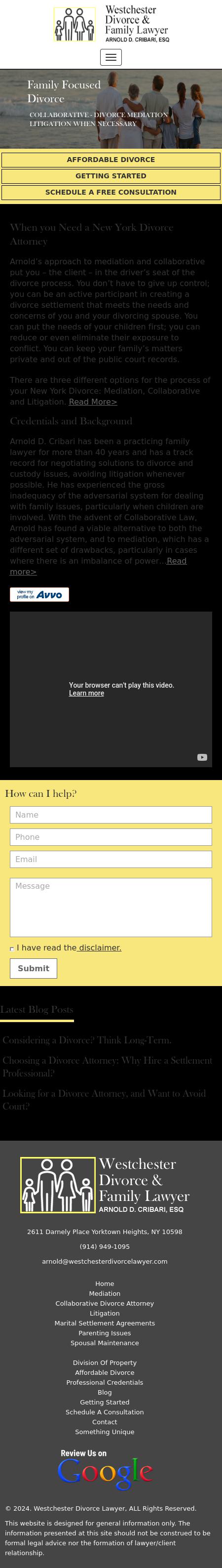 Arnold D. Cribari, Jr. - White Plains NY Lawyers