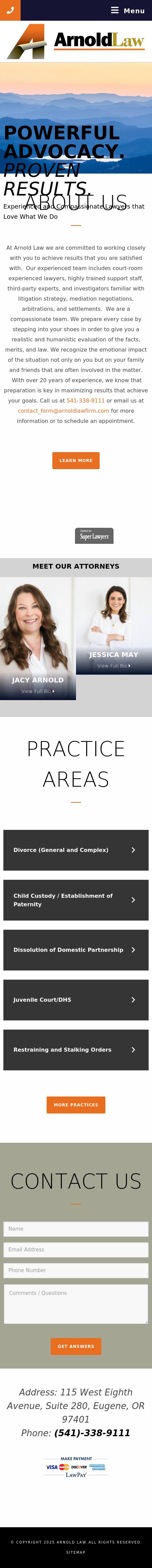 Arnold Law - Eugene OR Lawyers