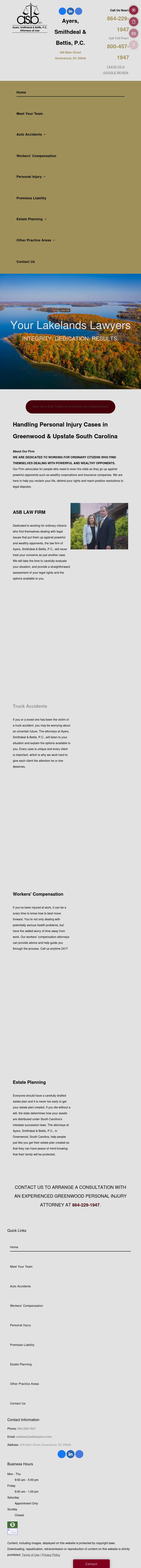 Ayers, Smithdeal & Bettis, P.C. - Greenwood SC Lawyers