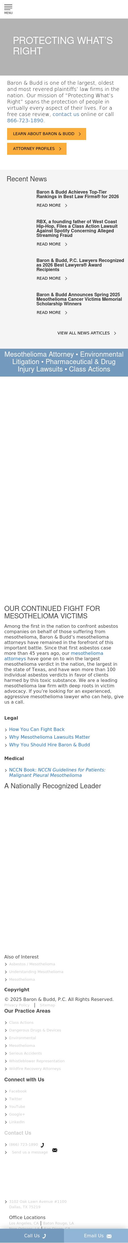 Baron & Budd, P.C. - Dallas TX Lawyers