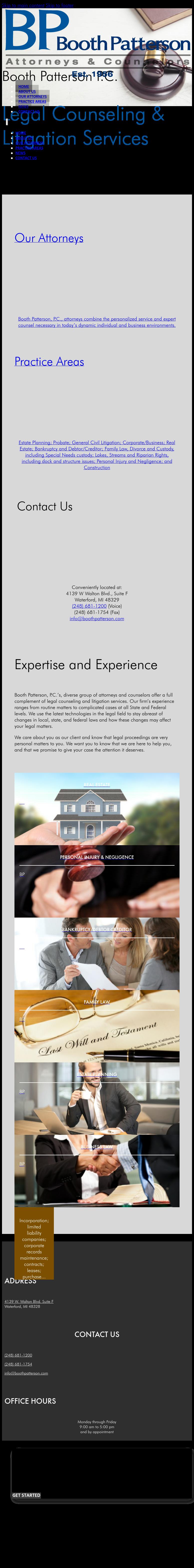 Booth Patterson P.C. - Waterford MI Lawyers