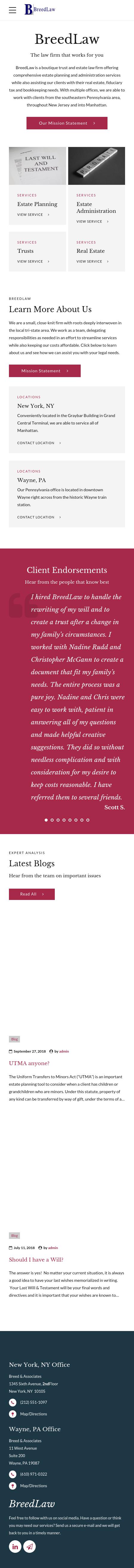 Breed & Associates - New York NY Lawyers