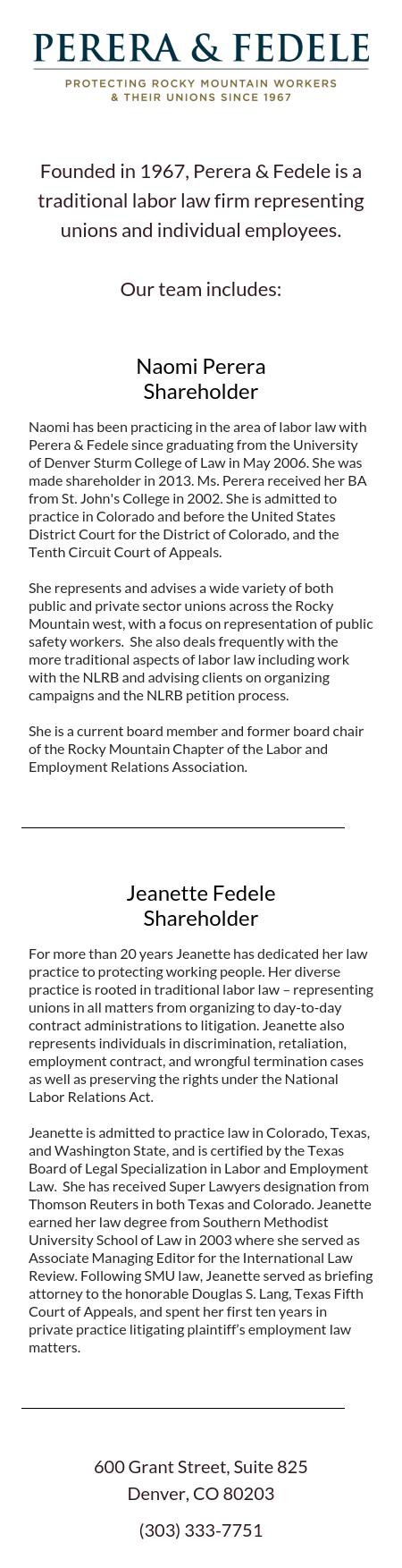 Buescher, Kelman, Perera & Turner, P.C. - Denver CO Lawyers