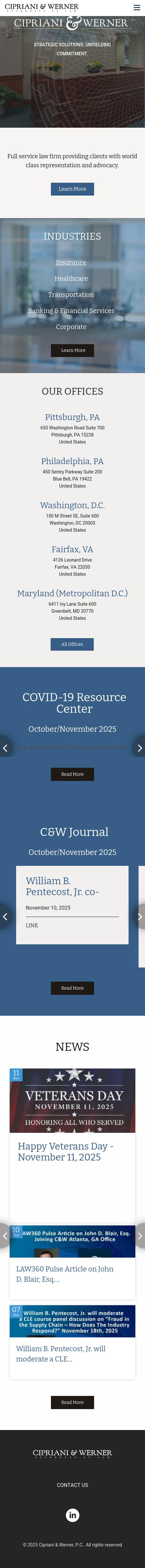 Cipriani & Werner, P.C. - Mt. Laurel NJ Lawyers