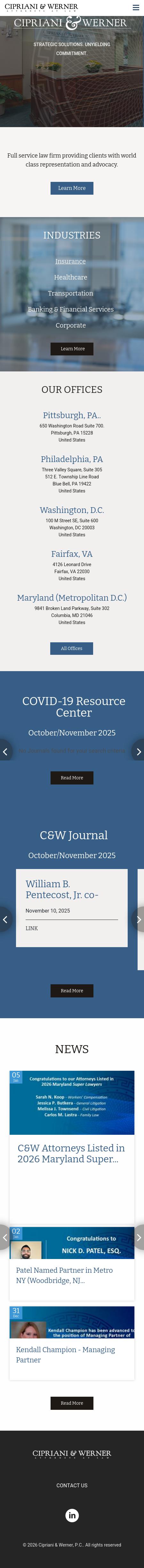 Cipriani & Werner, P.C. - Pittsburgh PA Lawyers