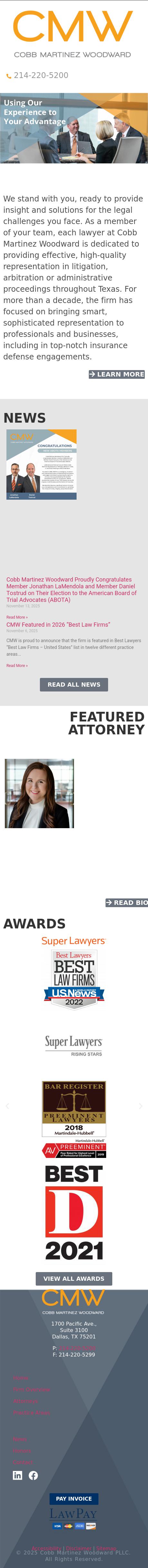 Cobb Martinez Woodward PLLC - Dallas TX Lawyers