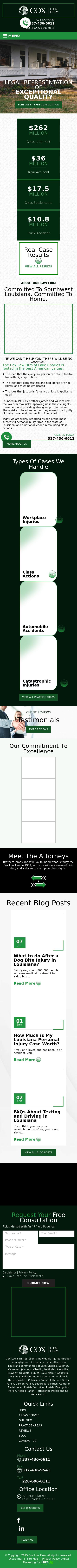 Cox, Cox, Filo, Camel & Wilson L.L.C. - Lake Charles LA Lawyers