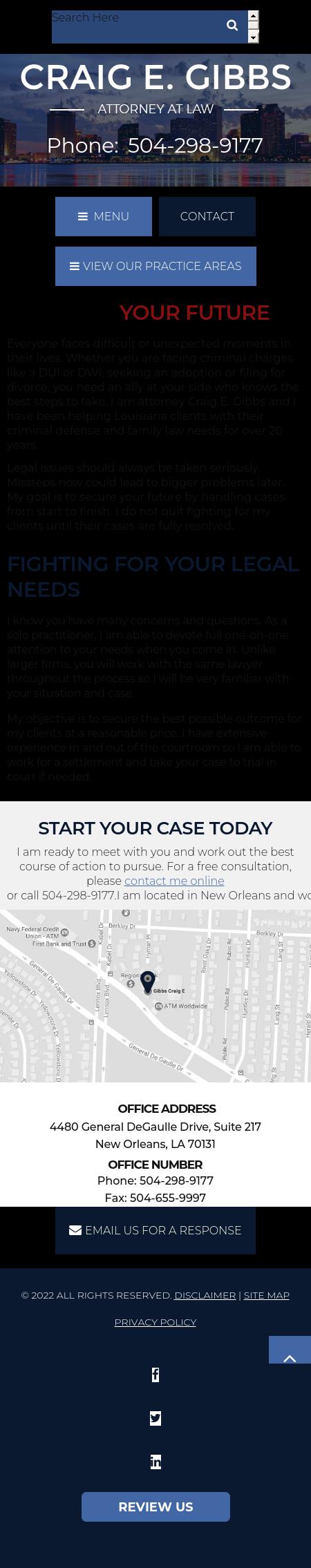 Craig E. Gibbs, Attorney at Law - New Orleans LA Lawyers