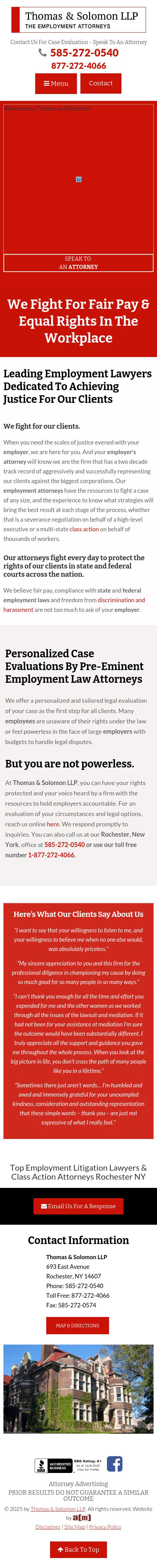 Thomas & Solomon LLP - Rochester NY Lawyers