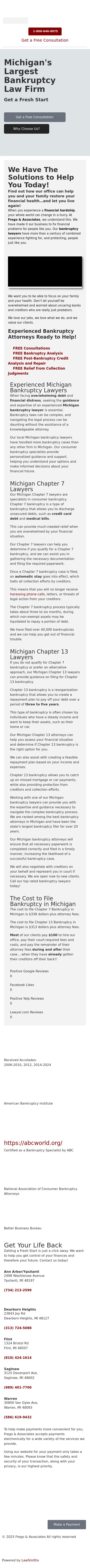 Frego & Associates-The Bankruptcy Law Office, P.L.C. - Dearborn Heights MI Lawyers
