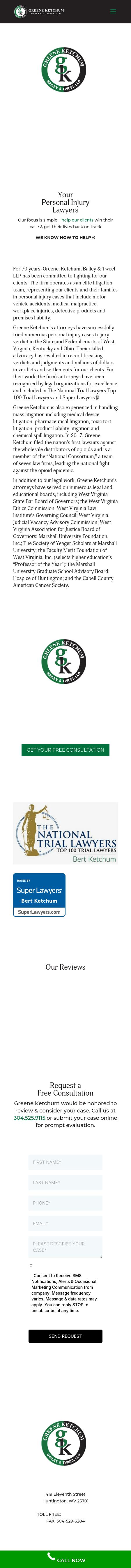 Greene Ketchum Farrell, Bailey & Tweel - Huntington WV Lawyers