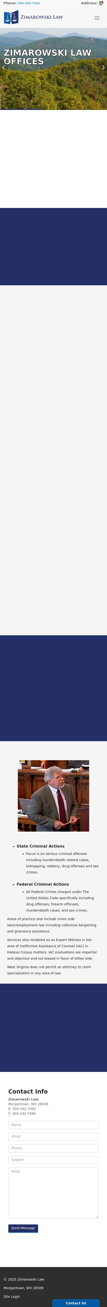 James B. Zimarowski Law Offices - Morgantown WV Lawyers