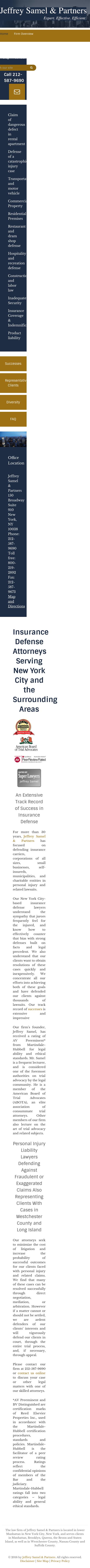 Jeffrey Samel & Partners - New York NY Lawyers