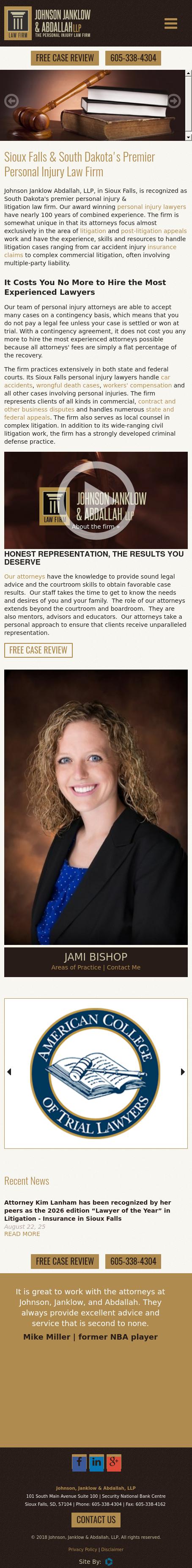 Johnson, Janklow, Abdallah, Bollweg - Sioux Falls SD Lawyers