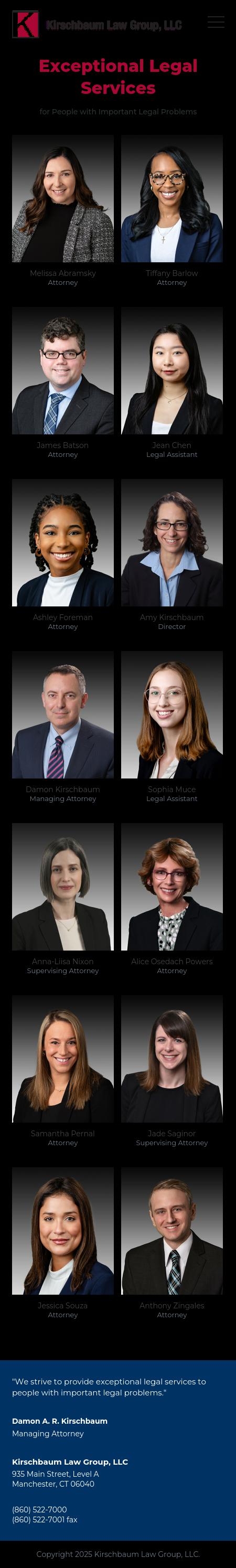 Kirschbaum Law Firm, LLC - Wethersfield CT Lawyers