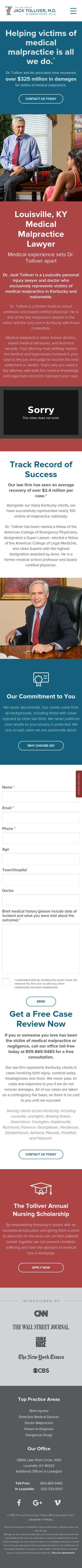 Law Firm of Jack Tolliver MD & Associates, PLLC - Louisville KY Lawyers