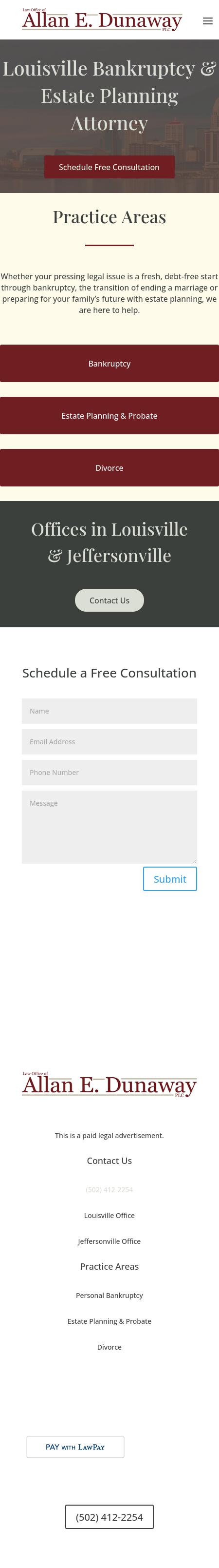 Law Office of Allan E. Dunaway, PLC - Jeffersonville IN Lawyers