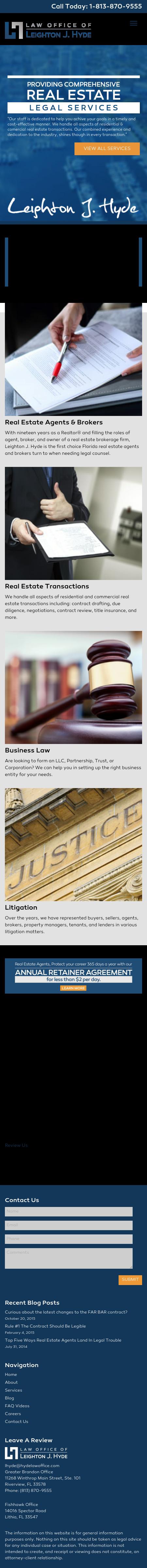 Law Office of Leighton J. Hyde - Riverview FL Lawyers