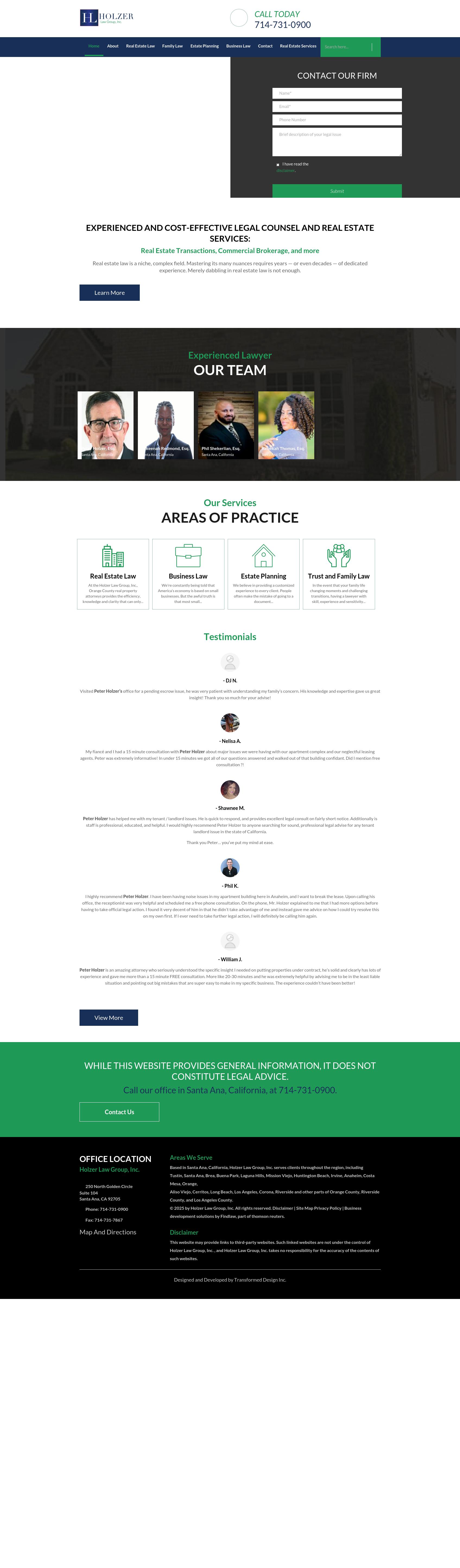 Law Office of Peter Holzer - Tustin CA Lawyers