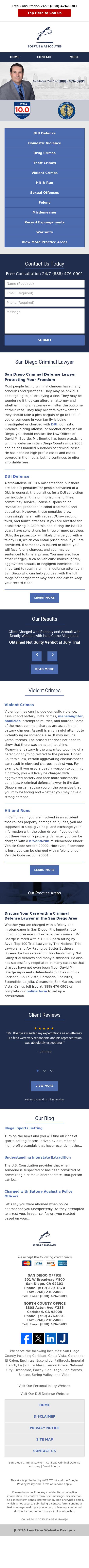 Law Offices of David M. Boertje - San Diego CA Lawyers