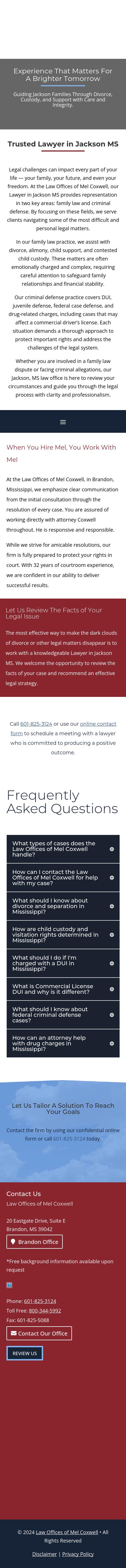 Law Offices of Mel Coxwell - Brandon MS Lawyers